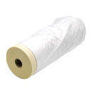 Пленка защитная с клейкой малярной лентой, прозрачная, HDPE, рулон 3,5х25м, толщина 8мкм, (шт.)