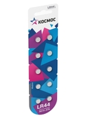 Батарейка алкалиновая таблетка,  блистер, AG13 LR44, KOCG13(LR44)10BL(KOC-LR44-10BL) 10шт., (уп.)