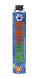 Пена монтажная профессиональная WELLFOAM PRO 65, зимняя, 1000мл, (шт.)