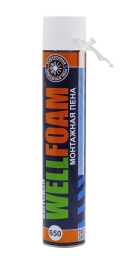 Пена монтажная бытовая WELLFOAM 650, всесезонная, 1000мл, (шт.)
