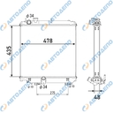 TOYOTA DYNA, TOYOACE 2001- Радиатор охлаждения двигателя