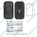 UNIVERSAL HYUNDAI, DAEWOO зеркало задного вида, крепление хомут, 330x180mm SL-748