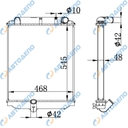 TOYOTA DYNA, TOYOACE 2009 -, HINO DUTRO 2016- Радиатор охлаждения двигателя
