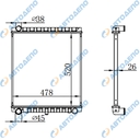 ISUZU ELF, NISSAN ATLAS, MAZDA TITAN 1995- Радиатор охлаждения двигателя