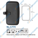 NISSAN UD зеркало заднего вида 295x173mm, крепление хомут 32mm