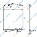 HINO RANGER ,HINO 500 HINO 500 HINO RANGER GH ,FM1J ,FG Радиатор охлаждения двигателя