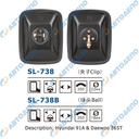 UNIVERSAL, HYUNDAI, DAEWOO Зеркало заднего вида 230x180mm, крепление болт