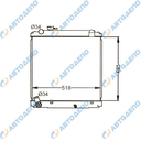 TOYOTA DYNA, TOYOACE 1995-2001 Радиатор охлаждения двигателя