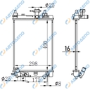 DAIHATSU MIRA, MOVE, MOVE CONTE, SUBARU PLEO, STELLA 2006- Радиатор охлаждения двигателя