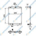 TOYOTA AYGO 2005-2014, CITROEN C1 2018- , PEUGEOT 107, 108 2014- Радиатор охлаждения двигателя
