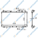HONDA CR-V 1995-2001 Радиатор охлаждения двигателя